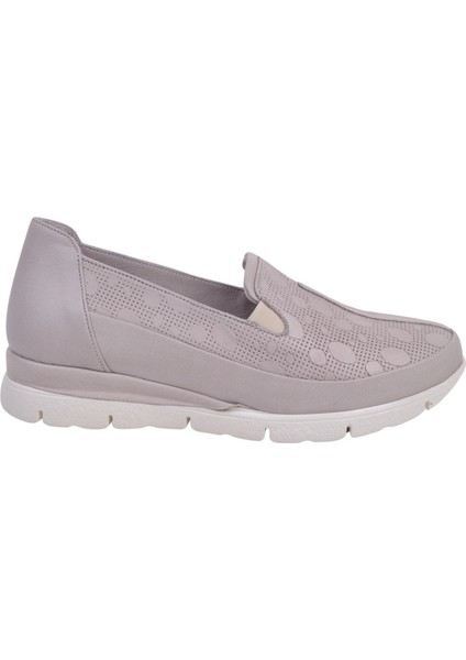 D24YA-3505 Vizon Kadın Deri Ayakkabı