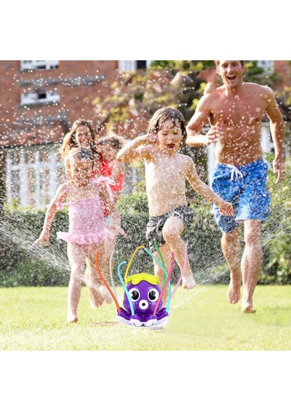 Çocuklar Için Ahtapot Su Fıskiyesi Açık Hava Oyunları ， 8 Kıpırdatma Tüpü Ile, Yaz Dış Bahçe Arka Bahçe Toddler Açık Hava Oyun Oyuncakları, Bahçe Hortumuna Takılır (Yurt Dışından)
