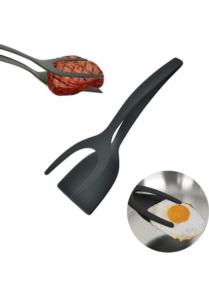 2'si 1 Arada Kavrama ve Çevirme Spatula Maşa Naylon Yumurta Pişirmek Için Krep Balık Fransız Tostu Omlet Yapımı Ev Mutfak Pişirme Aracı (Yurt Dışından)