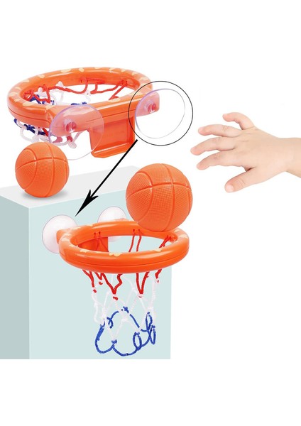 1 Mini Basketbol Kasnağı, 2 Vantuzlu, 3 Top, Banyo Basketbol Potası, Su Oyuncağı, Çocuk Oyuncağı, Mini Basketbol Potası Seti, Oturma Odası,banyo,yatak Odası Için (Yurt Dışından)