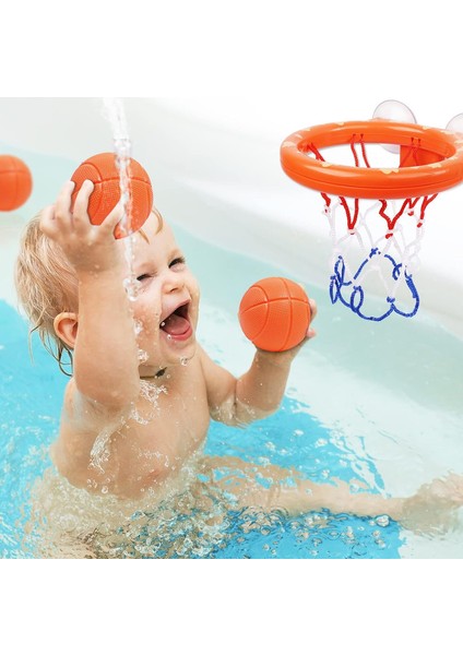 1 Mini Basketbol Kasnağı, 2 Vantuzlu, 3 Top, Banyo Basketbol Potası, Su Oyuncağı, Çocuk Oyuncağı, Mini Basketbol Potası Seti, Oturma Odası,banyo,yatak Odası Için (Yurt Dışından)