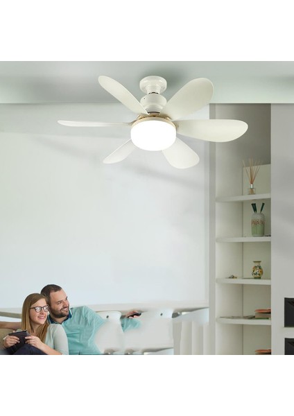 Tavan Vantilatörü Aydınlatmalı, 40W Ayarlanabilir LED Fan Lambası Uzaktan Kumandalı, 3 Renk Sıcaklığı Hızı, Küçük Tavan Vantilatörü Işık [enerji Sınıfı A] (Yurt Dışından)