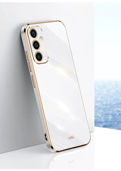 Samsung Galaxy A05S Uyumlu Kamera Korumalı Parlak Gold Kenarlı Yumuşak Silikon Kılıf/kapak