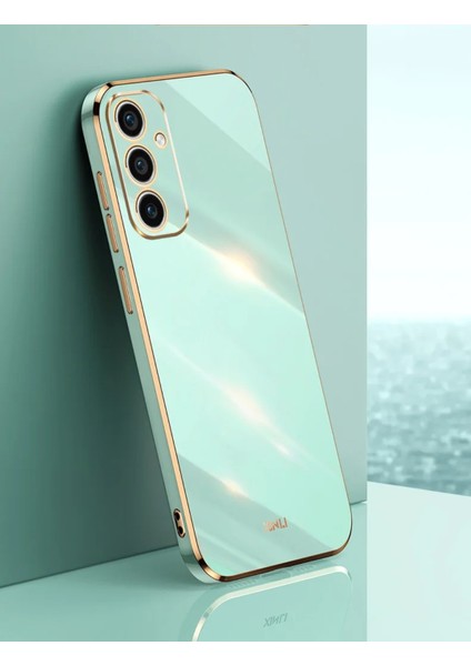 Samsung Galaxy A05S Uyumlu Kamera Korumalı Parlak Gold Kenarlı Yumuşak Silikon Kılıf/kapak