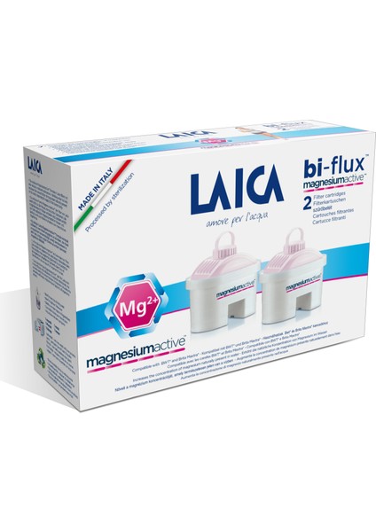 Akıllı Filtreli Su Arıtmalı Filtre Sürahi İçin Magnezyum Destekli Bi-Flux 2'li Yedek Filtresi