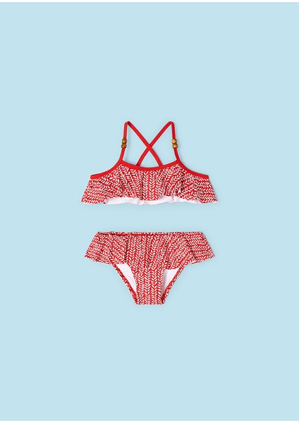 Kız Çocuk Fırfırlı Bikini Takım 3712