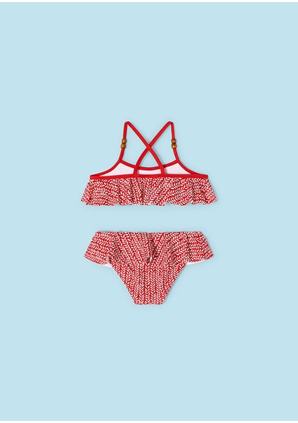 Kız Çocuk Fırfırlı Bikini Takım 3712