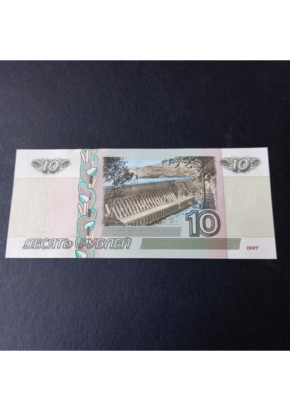 1997 Rusya 10 Ruble Çil Eski Yabancı Kağıt Para