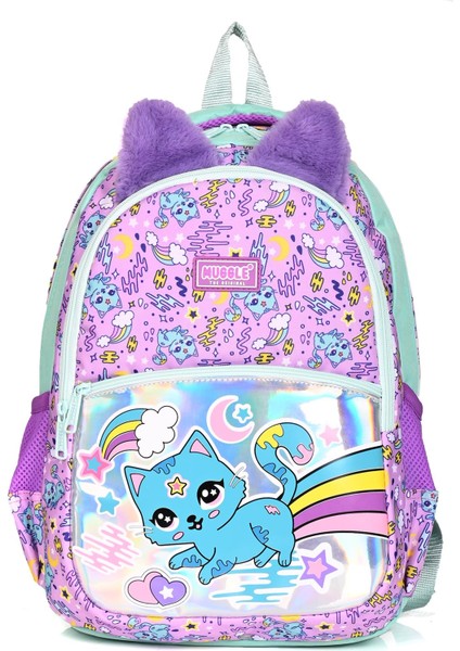 MU 7372 Sweet Cat Okul Sırt Çantası 3'lü Set Mor