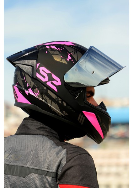 Rapıd 2 Race Palımnesıs Pembe-Siyah Kask indirimleri