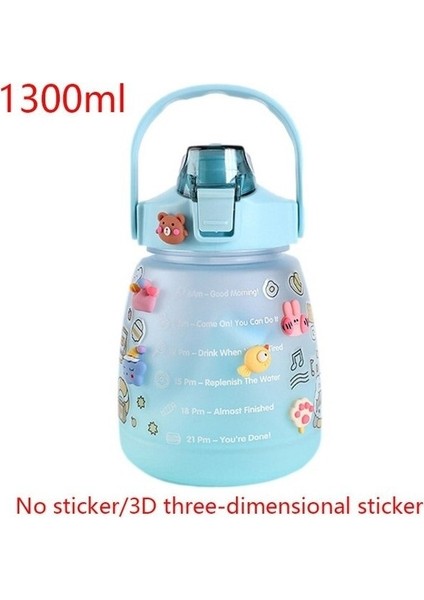Buranlei Büyük Kapasiteli Saman Bardak Öğrenci Çocuk Su Şişesi Su Şişesi 1300 Ml. (Yurt Dışından)