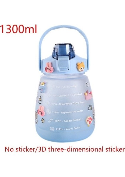 Buranlei Büyük Kapasiteli Saman Bardak Öğrenci Çocuk Su Şişesi Su Şişesi 1300 Ml. (Yurt Dışından)