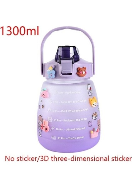 Buranlei Büyük Kapasiteli Saman Bardak Öğrenci Çocuk Su Şişesi Su Şişesi 1300 Ml. (Yurt Dışından)