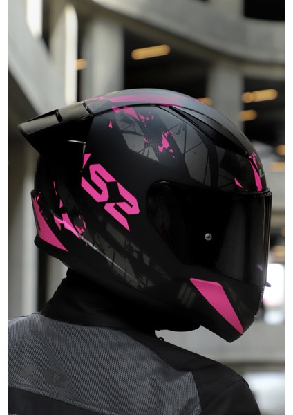 Rapıd 2 Race Palımnesıs Pembe-Siyah Kask