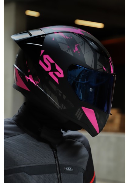 Rapıd 2 Race Palımnesıs Pembe-Siyah Kask