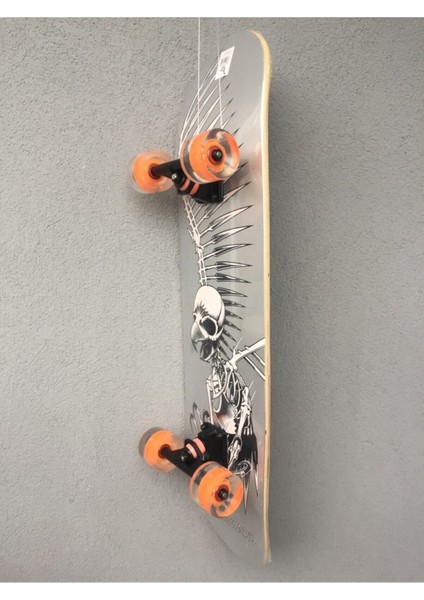 Gri Can Sport Profesyonel Zımparalı Silikon Tekerli Işıklı Kaykay Skateboard