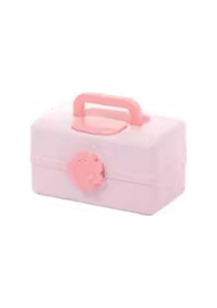 Lastik Bant Saklama Pembe Çocuk Saç Aksesuarları Saklama Kutusu Çok Katmanlı Saç Aksesuarları Saklama Kutusu (Orta) (Yurt Dışından)