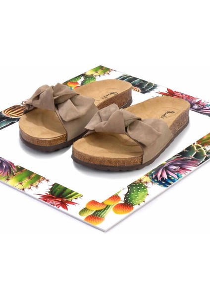 Vizon Nubuk Kadın Terlik K04819300801