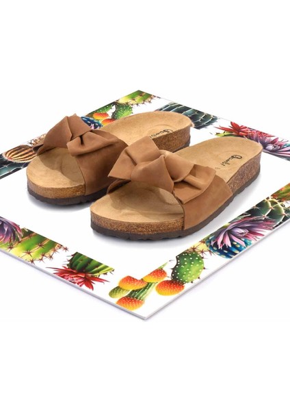 Taba Nubuk Kadın Terlik K04819300801