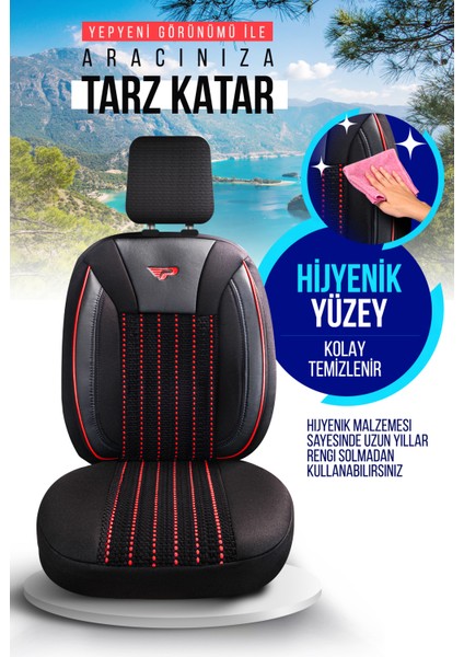 Panda Datça Serisi Kilim Kumaş Oto Koltuk Kılıfı - Tam Set indirimleri
