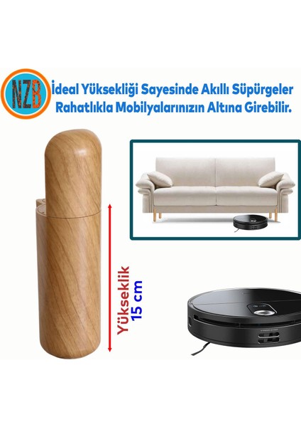 Mobilya Kanepe Tv Ünitesi Koltuk Ayağı Baza Ayakları Ahşap Desenli Kahverengi Ceviz 15 cm modelleri