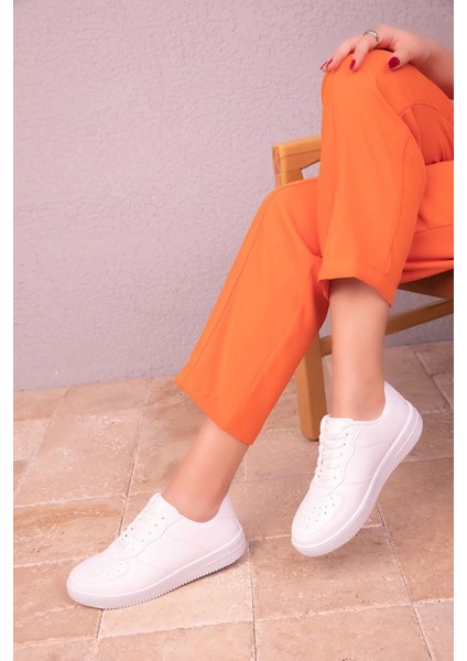 Kadın Günlük Beyaz Sneaker Spor Ayakkabı