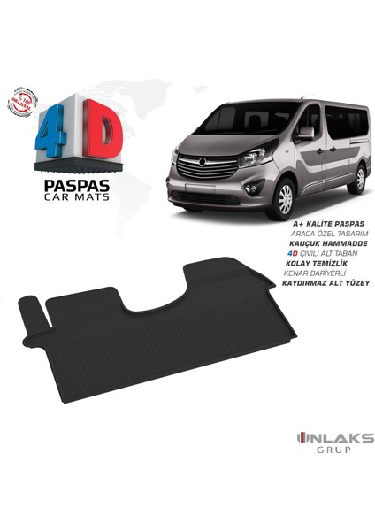 Opel Vivaro A-B Ferrous 4d Havuzlu Kauçuk Paspas 2001 2018