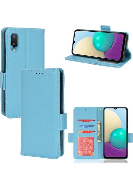 Samsung Galaxy A02 Manyetik Pu Deri Kart Yuvaları Tutucu Tarafı Için Kılıf (Yurt Dışından)