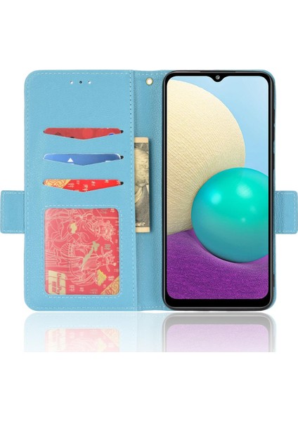 Samsung Galaxy A02 Manyetik Pu Deri Kart Yuvaları Tutucu Tarafı Için Kılıf (Yurt Dışından) modelleri