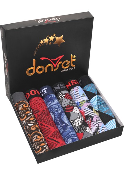 Erkek Desenli Boxer - 6'lı Özel Kutusunda