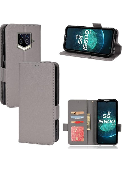Oukitel WP15 Yan Toka Kart Yuvaları Için Kılıf Tutucu Cüzdan Manyetik Pu (Yurt Dışından)
