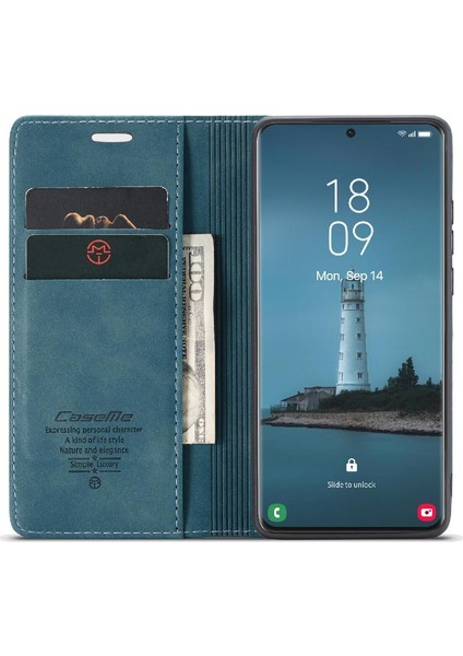 Samsung Galaxy S21 Ultra Kılıf Için Flip Case Kart Yuvası Kickstand Manyetik (Yurt Dışından) modelleri