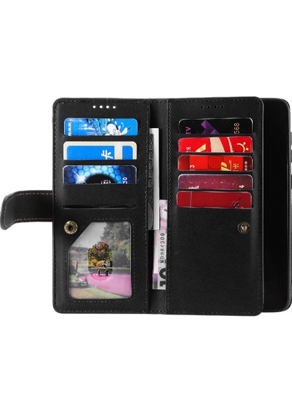 Samsung Galaxy Için Flip Case A50/A30S/A50S Kickstand Kordon Pu Deri 9 (Yurt Dışından)