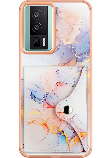 Xiaomi Poco F5 Pro 5g Yumuşak Tpu Tampon Mermer Ince Cüzdan Kartı (Yurt Dışından) modelleri