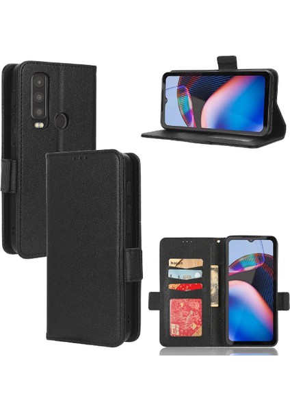 Motorola Moto Kedi S75 Pu Deri Manyetik Cüzdan Yan Toka Kartı (Yurt Dışından)