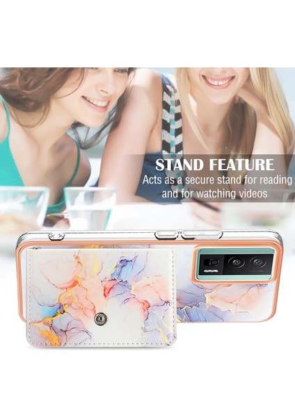 Xiaomi Poco F5 Pro 5g Yumuşak Tpu Tampon Mermer Ince Cüzdan Kartı (Yurt Dışından) fırsatları