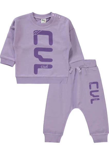 Civil Baby Kız Bebek Takım 6-18 Ay Lila