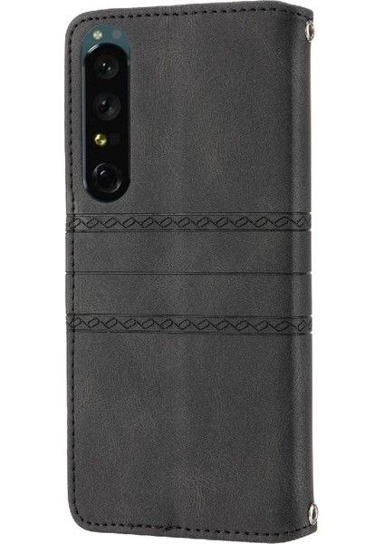 Sony Xperia 1 V Pu Deri Cüzdan Kılıf Için Flip Case Manyetik Kapatma (Yurt Dışından)