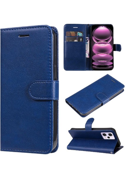 Xiaomi Poco X5 Pro 5g Için Flip Case Klasik Düz Renk Iş Cüzdan (Yurt Dışından)