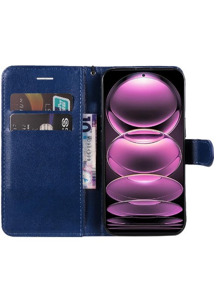 Xiaomi Poco X5 Pro 5g Için Flip Case Klasik Düz Renk Iş Cüzdan (Yurt Dışından)