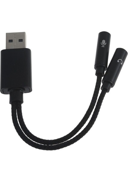 Alfa Net Alfanet 7.1 SES KARTI USB To 3.5mm Jack Çevirici USB To Kulaklık ve Mikrofon Çevirici Notebook Pc Dönüştürücü