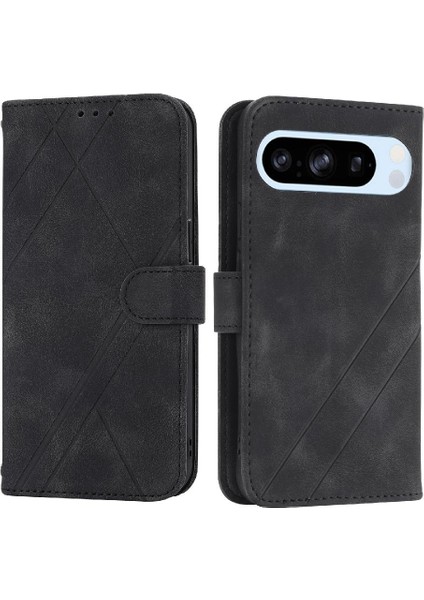 Google Pixel 9 5g Pu Deri Kayış Anti Scratch Tam Kredi Için Filp Durumda (Yurt Dışından)
