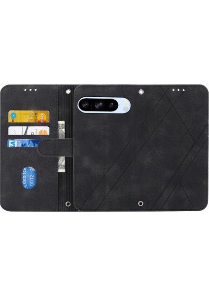 Google Pixel 9 5g Pu Deri Kayış Anti Scratch Tam Kredi Için Filp Durumda (Yurt Dışından)
