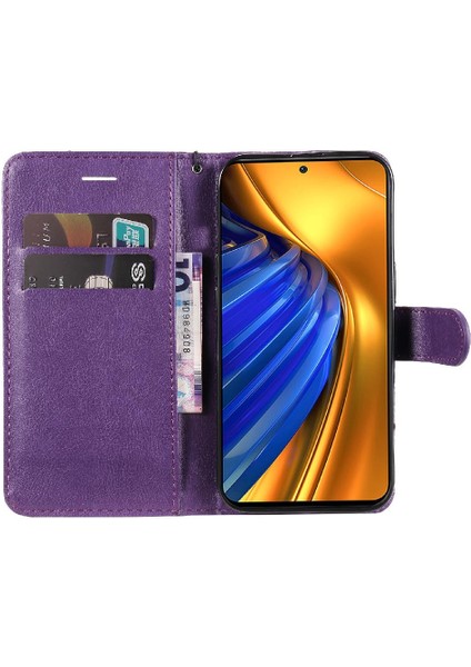 Xiaomi Poco F4 5g Için Flip Case Iş Cüzdan Telefon Kılıfı ile Kart Yuvası (Yurt Dışından)