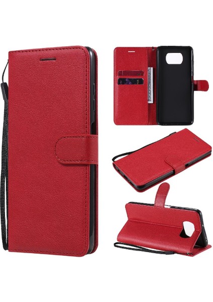 Kart Yuvası ile Xiaomi Poco X3 Nfc Için Flip Case Yüksek Kalite Deri Telefon (Yurt Dışından)