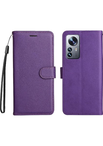 Kart Yuvası Klasik Düz Renk Iş ile Xiaomi 12 Pro Için Flip Case (Yurt Dışından) fırsatları