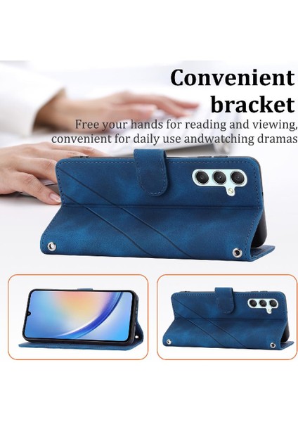 Samsung Galaxy A05S Pu Deri Kapak Için Kickstand Durumda Bilek Kayışı (Yurt Dışından) modelleri