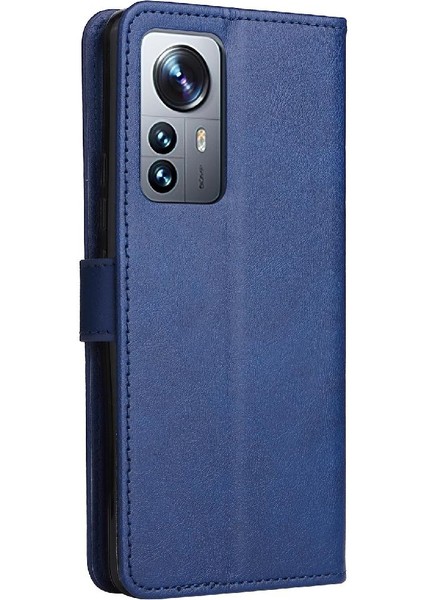 Kart Yuvası Klasik Düz Renk Iş ile Xiaomi 12 Pro Için Flip Case (Yurt Dışından) fırsatları