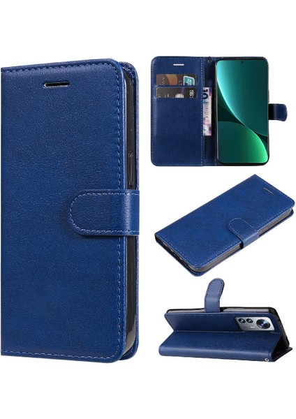 Kart Yuvası Klasik Düz Renk Iş ile Xiaomi 12 Pro Için Flip Case (Yurt Dışından) indirimleri