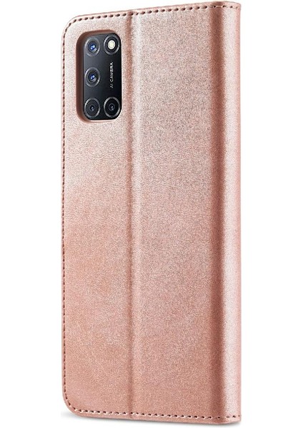 Oppo A54 4g Için Tutucu Kart Yuvaları ile Cüzdan Buzağı Doku Flip Case (Yurt Dışından)